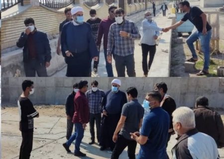بازدید سرزده امام جمعه شهرستان بندرلنگه از آب راه های محله سماچ و بحرینی شهرستان بندرلنگه
