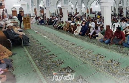 برگزاری مراسم هفته وحدت در مسجد جامع اهل سنت بندرلنگه