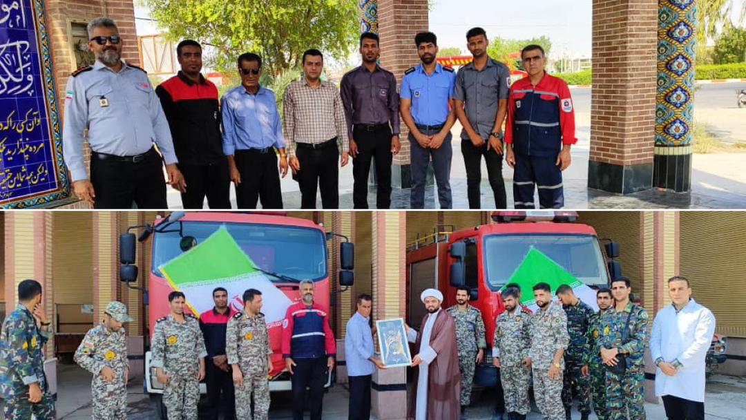 غبارروبی و عطرافشانی مزار شهدایگمنام به مناسبت روز آتش نشانی