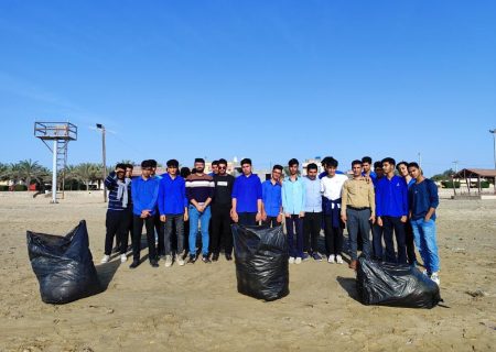 ساحل «پارک کوثر» توسط دانش آموزان پاکسازی شد