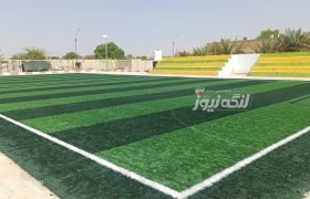 افتتاح زمین چمن مصنوعی روستای گلشن در دومین روز هفته دولت