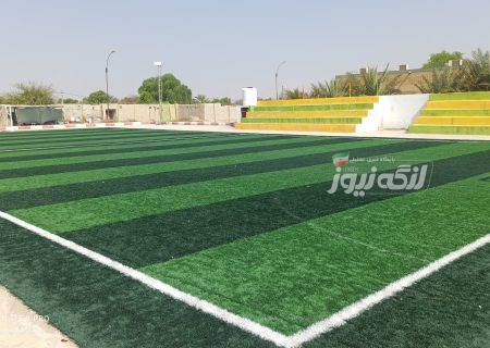 افتتاح زمین چمن مصنوعی روستای گلشن در دومین روز هفته دولت