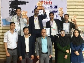 فجر بندرلنگه قهرمان دهمین دوره مسابقات کاراته چهارجانبه شوتوکاپ خلیج فارس