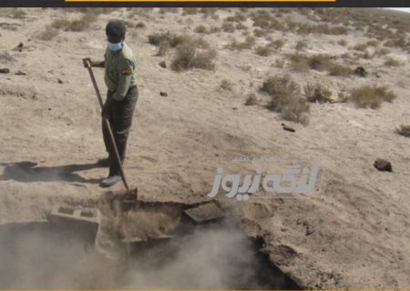تخریب یک باب کوره تولید ذغال غیرمجاز در شهرستان بندرلنگه