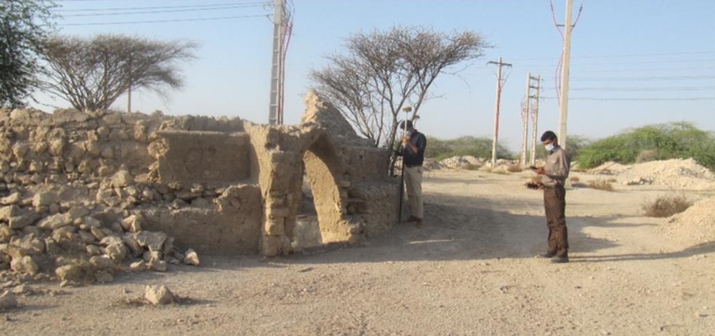 برداشت نقاط ثابت پلاک روستای بردغون شرقی در شهرستان بندرلنگه
