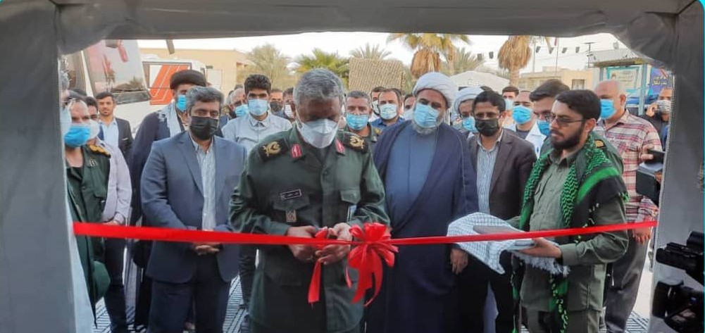 افتتاح بیمارستان صحرایی شهیدحاج قاسم سلیمانی نیروی دریایی سپاه پاسداران در بندر چارک