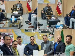 دیدار رییس اداره ورزش و جوانان با جمعی از ورزشکاران بندرلنگه با فرماندار