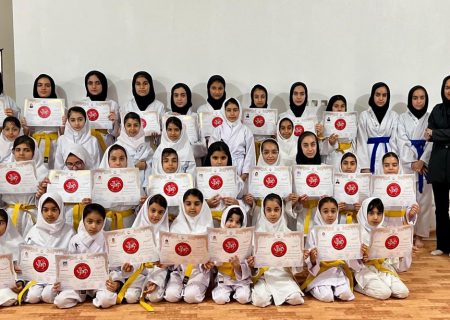 مراسم اختتامیه اوقات فراغت کلاس آموزش کاراته بندرحمیران برگزار شد