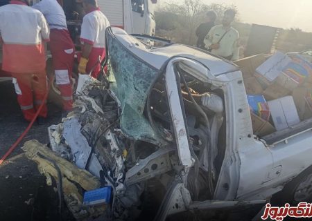 تصادف مرگبار در جاده بندرلنگه – پارسیان؛ یک فوتی و چهار مصدوم
