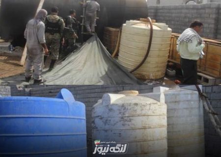 بارانداز قاچاق سوخت در شهرستان بندرلنگه منهدم شد