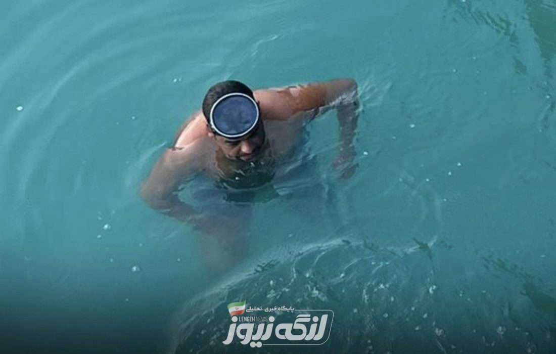 غواص ۴۵ ساله اهل بندرلنگه که بدون کپسول غواصی می کند
