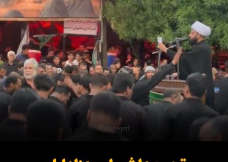 گوشه ای از تجمع عزاداران حسینی در عصر روز عاشورا شهرستان بندرلنگه