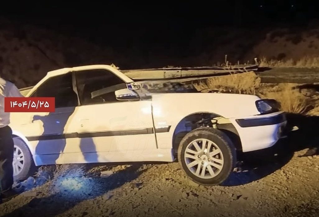 دو فوتی و دو مصدوم در سانحه واژگونی خودرو پژو پارس