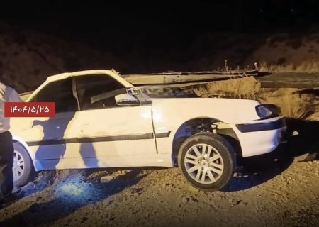 دو فوتی و دو مصدوم در سانحه واژگونی خودرو پژو پارس
