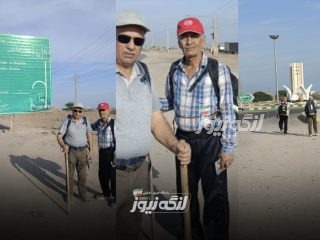 پیاده‌روی نمادین سیدعبدالله هاشمی و محمدصدیق رحیمی از بندرلنگه تا بندرعباس