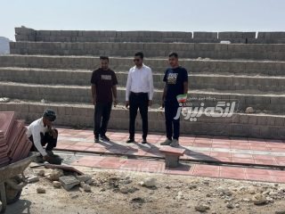 پیشرفت پروژه زمین چمن مصنوعی بندر بستانو
