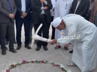 کلنگ‌زنی سالن ورزشی دبیرستان انصاری چاه‌مسلم