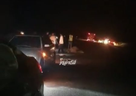 تصادف خودرو با دو شتر در روستای گلشن