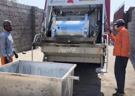 نوسازی مخازن زباله در مجتمع مسکونی ۵۰۰ واحدی بندرلنگه