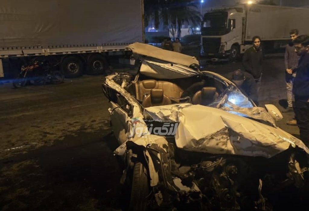 دو سانحه رانندگی پیاپی در مقابل پارک کوثر بندرلنگه