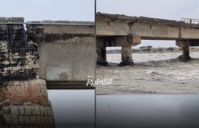 وضعیت بحرانی پل رودخانه مهران در دژگان