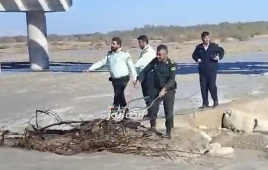 نیروی انتظامی شهرستان بندرلنگه در آبنمای کنخ برای ایمنی جاده