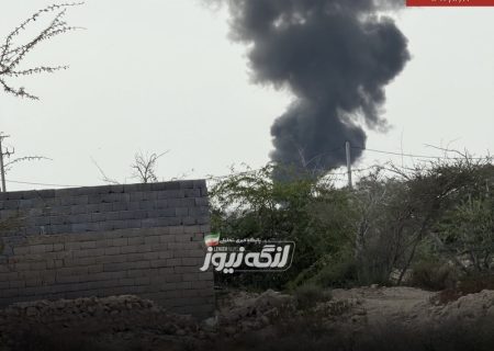 دود در بندرکنگ ناشی از آتش‌زدن لاستیک است