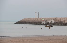 دمای ۴۱ درجه‌ای و دریای آرام در بندرلنگه