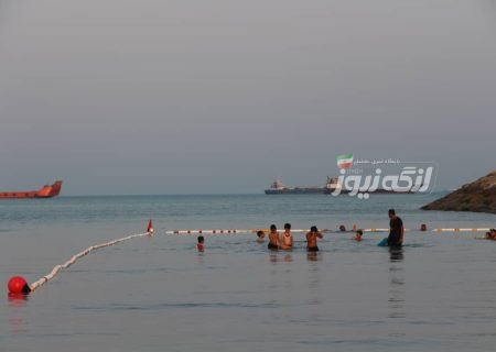 بندرلنگه در گرمای ۴۱ درجه و دریای کمی مواج