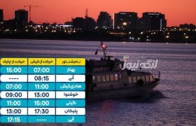 برنامه تردد شناورهای کیش در پنج‌شنبه ۲۹ مرداد ۱۴۰۵