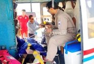 انتقال هوایی مصدوم چندآسیبی از بستک به بندرلنگه با بالگرد اورژانس