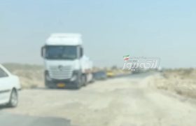 مطالبه آسفالت ۱۵ متر از محور بندرلنگه–بندرعباس حوالی پل کنخ