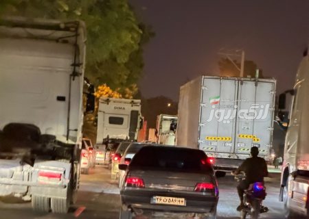 بسته شدن مسیر ورودی محله سماچ و بحرینی به‌دلیل ترافیک کامیون‌ها