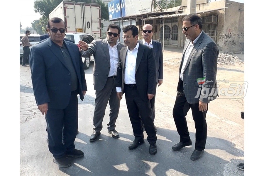 بازدید احمد جباری و معاون سازمان بنادر از طرح‌های توسعه‌ای بندرلنگه