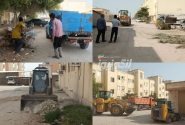 پاکسازی و ساماندهی مجتمع فرهنگیان بندرکنگ به درخواست اهالی