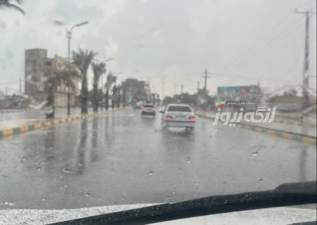 آب‌گرفتگی معابر در بندرلنگه و بندرکنگ پس از بارندگی