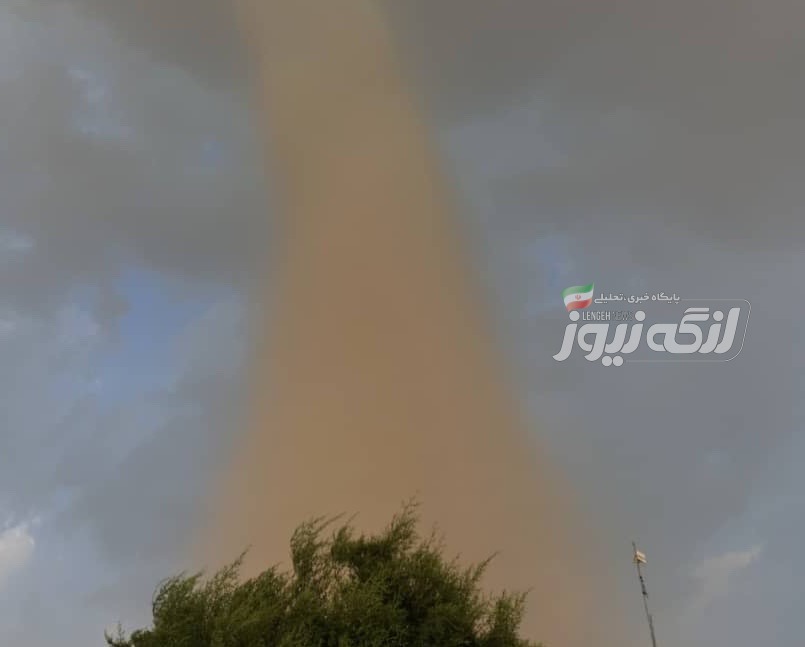 گردباد شدید در روستای سه‌کنار بندرلنگه، چندین درخت قطع شد