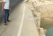 خطر ریزش پل در جاده ساحلی بندر مقام به پارسیان، رانندگان مراقب باشند