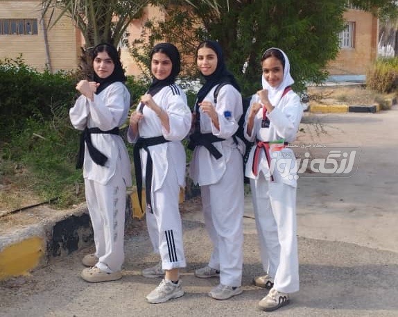 حضور تکواندوکاران دختر بندرلنگه در آزمون ارتقای کمربند دان ۲ کشوری